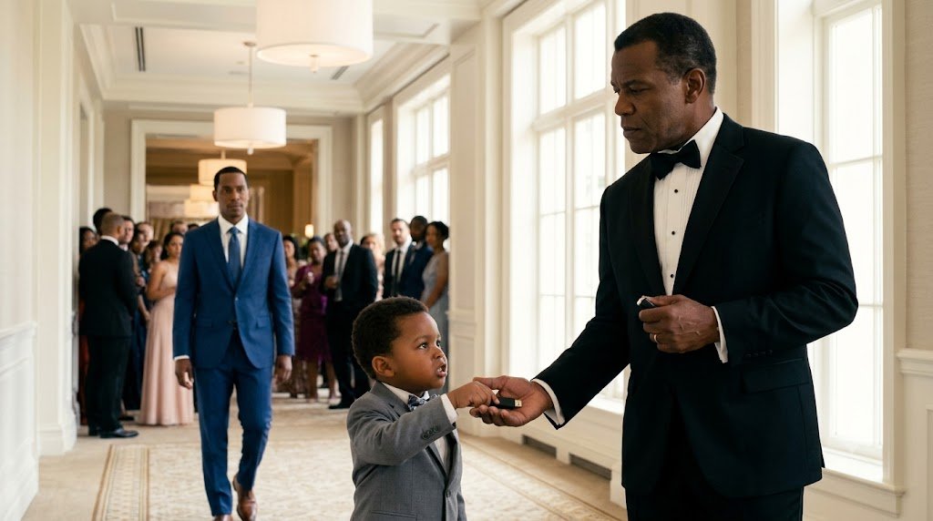 Ten minutes before I was supposed to marry a woman thirty years younger than me, my three-year-old grandson grabbed my hand outside the ballroom of the Whitmore Grand Hotel and whispered, "Grandpa…
