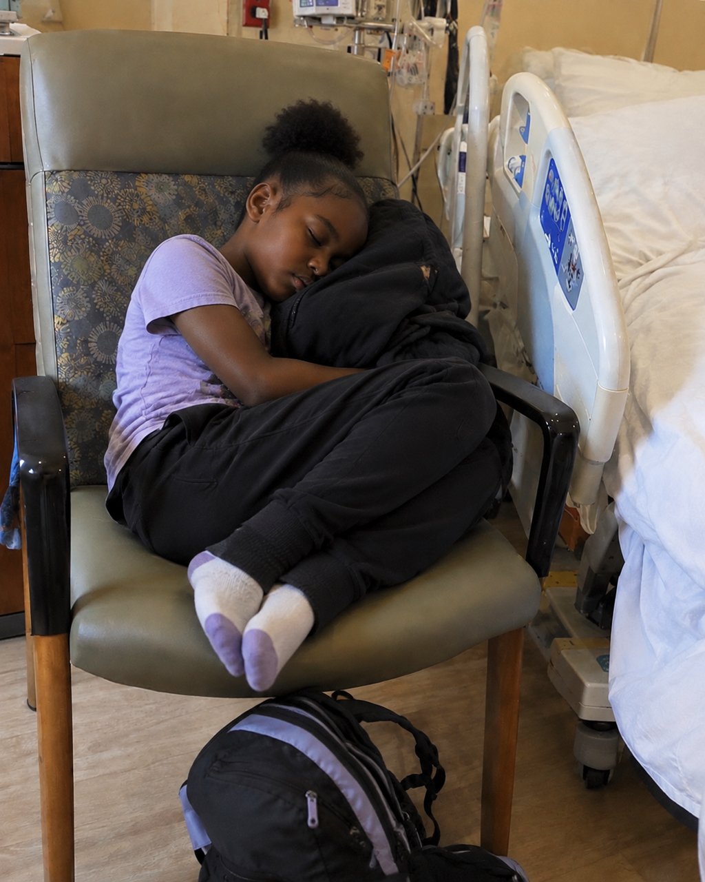 I woke up from a coma and found my 9-year-old grandson sleeping beside my hospital bed—he hugged me and whispered, "Granny, next time Aunt comes, pretend you're still asleep.