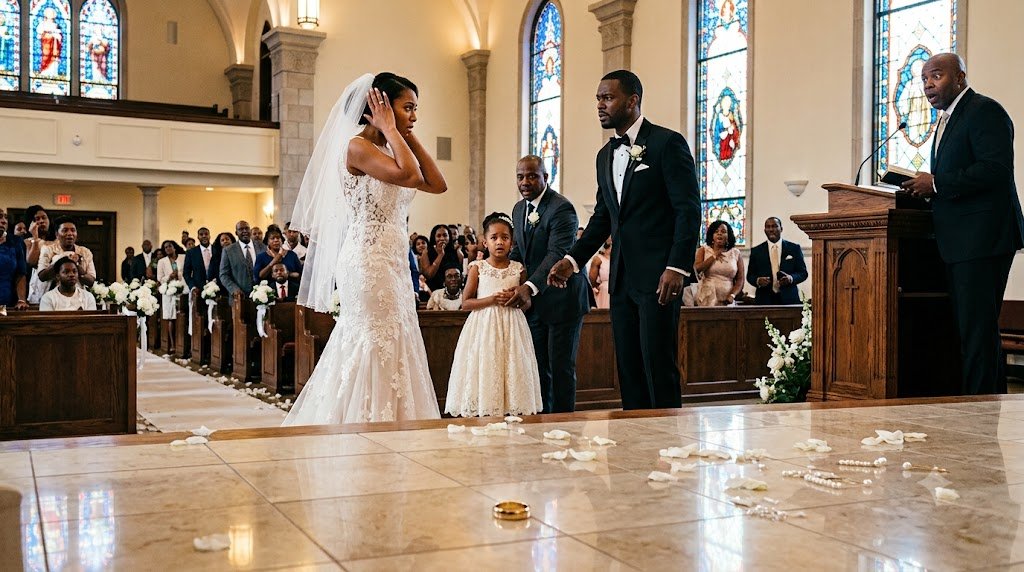My seven-year-old daughter ripped the veil off my bride in the middle of our wedding ceremony, pointed at the woman beside me, and screamed, "Daddy, she's not the one from yesterday!" Two hundred guests went completely silent while I stood there holding a gold wedding band inches from Chloe's hand.