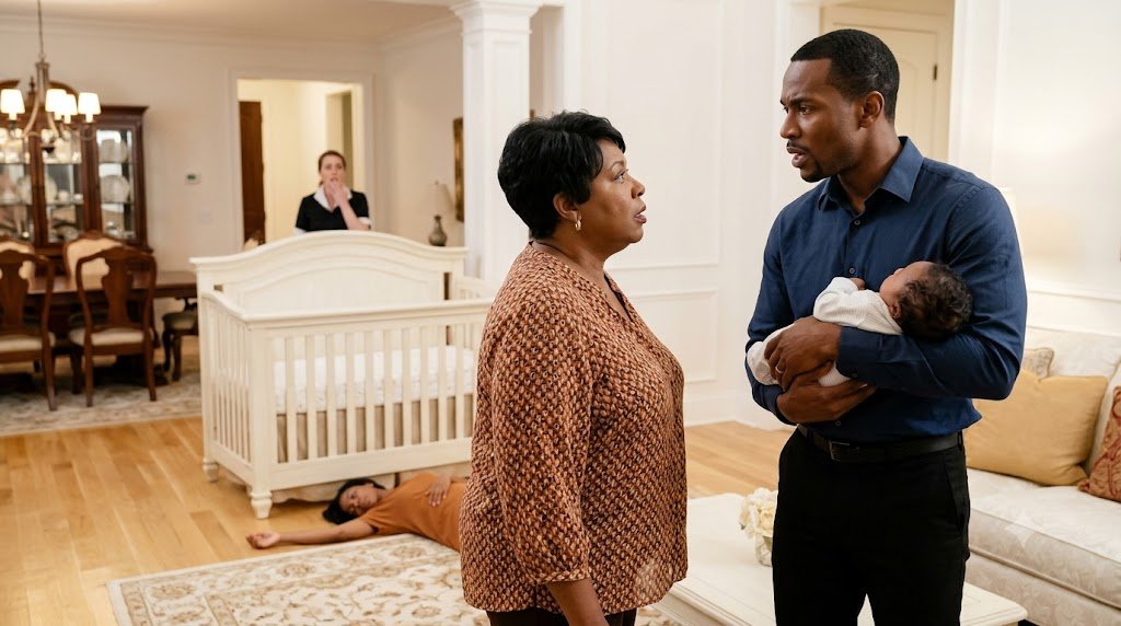 Six days after a difficult emergency delivery, Clara Carter was found unconscious beside her newborn son's bassinet while her mother-in-law calmly sat nearby eating dinner.