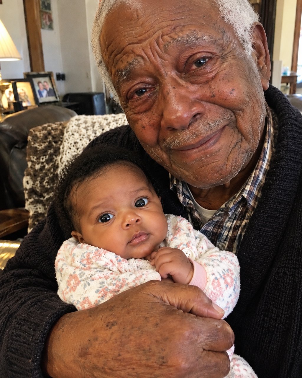 After I gave birth, I brought my baby to meet the grandpa who raised me — but the moment he saw her face, he burst into tears and said, "This is impossible.