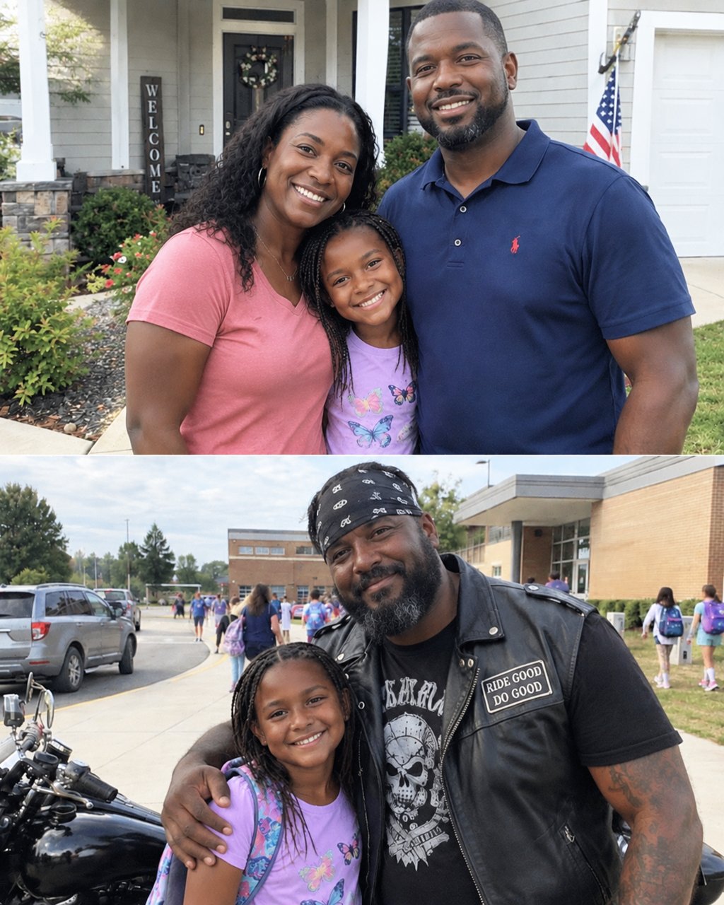 My husband hated that our intimidating biker neighbor started walking our little daughter home from school — then one afternoon, her teacher called me and said, "Ma'am, you need to come here right now.