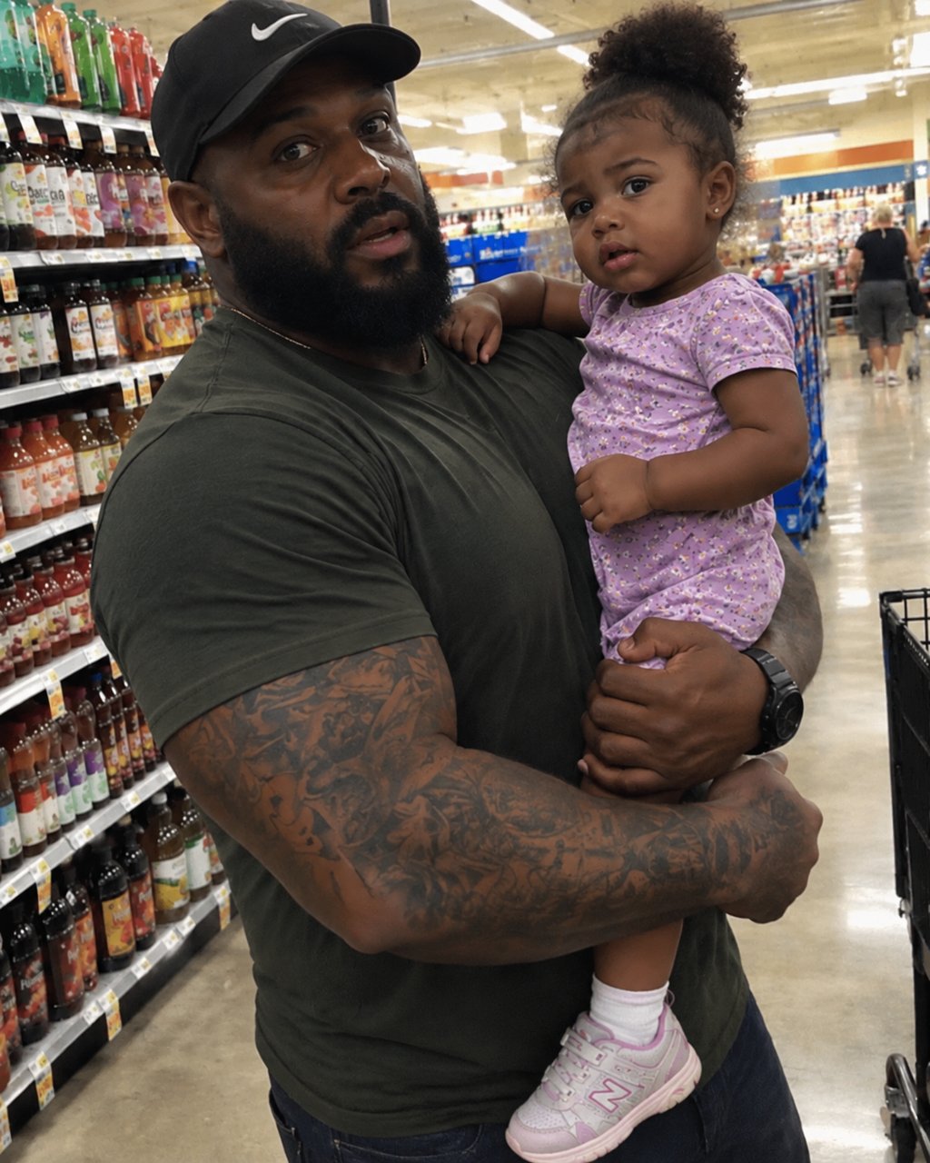 My husband always covered his tattoos in public — until a complete stranger recognized one in a store and said something that made me burst into tears right there.
