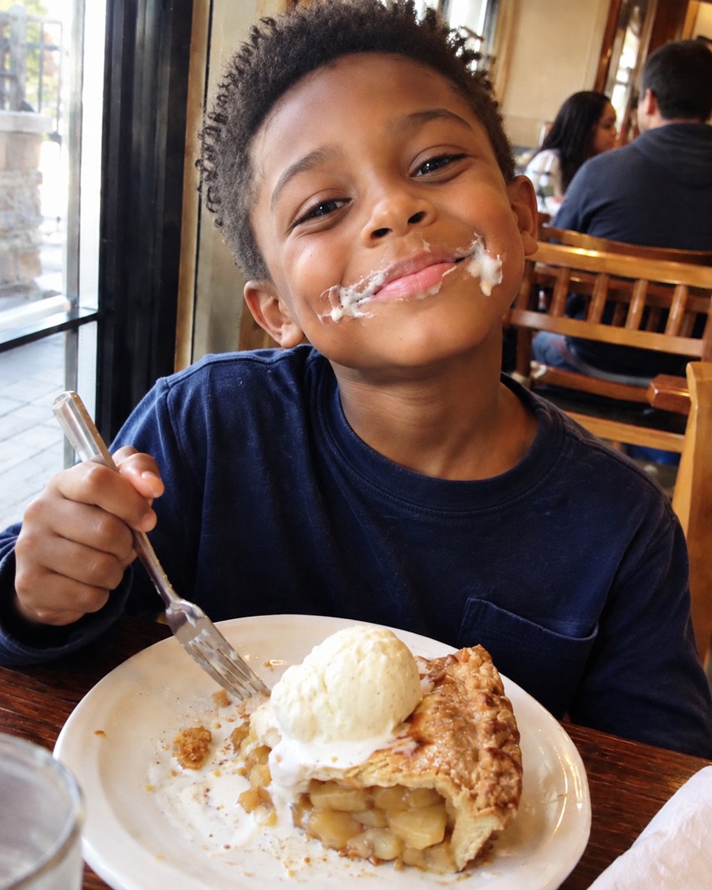 I took my grandson to a café for pie, and he got a little messy — the man at the next table yelled that I didn't know how to raise a child.