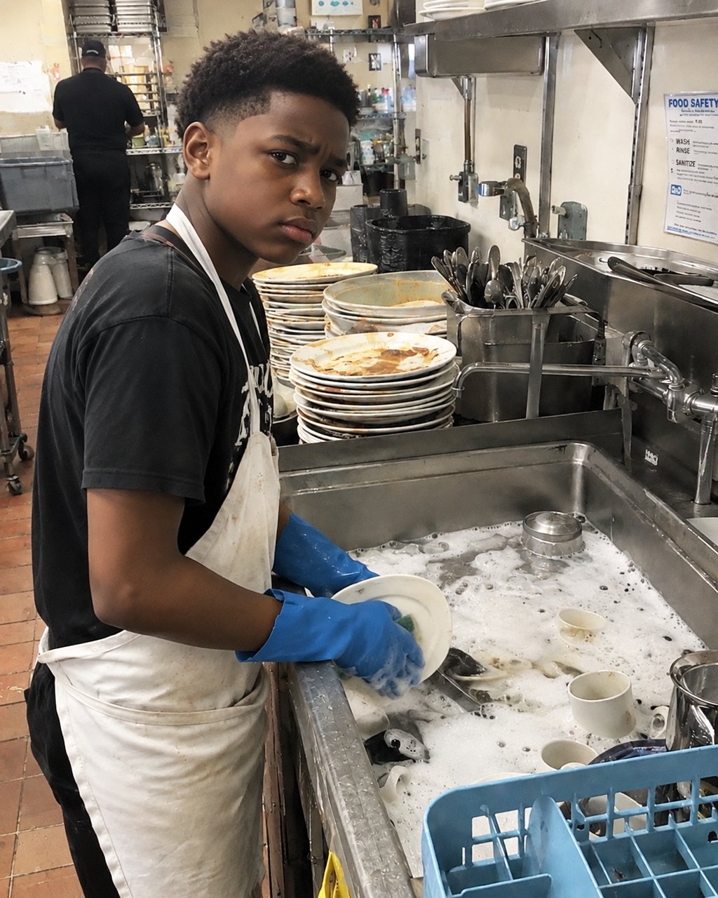 My 13-year-old son took a dishwashing job without telling me—then his boss called: "Do you know what he does with every paycheck?!