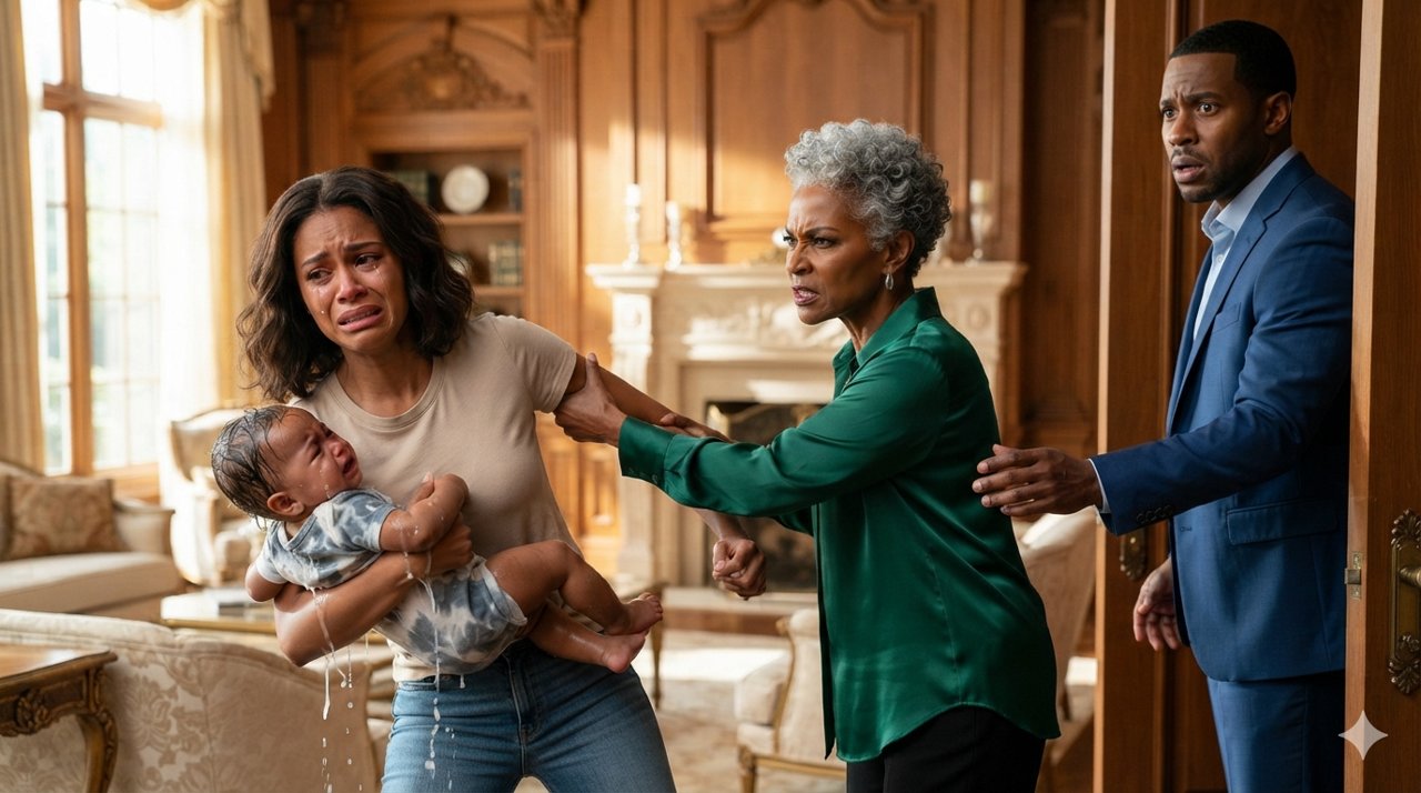 My Mother-In-Law Poured Milk Over My Three-Month-Old Son's Head Because He Wouldn't Stop Crying — And When I Sl\*pped Her, My Husband Walked Through The Door And Saw Everything.