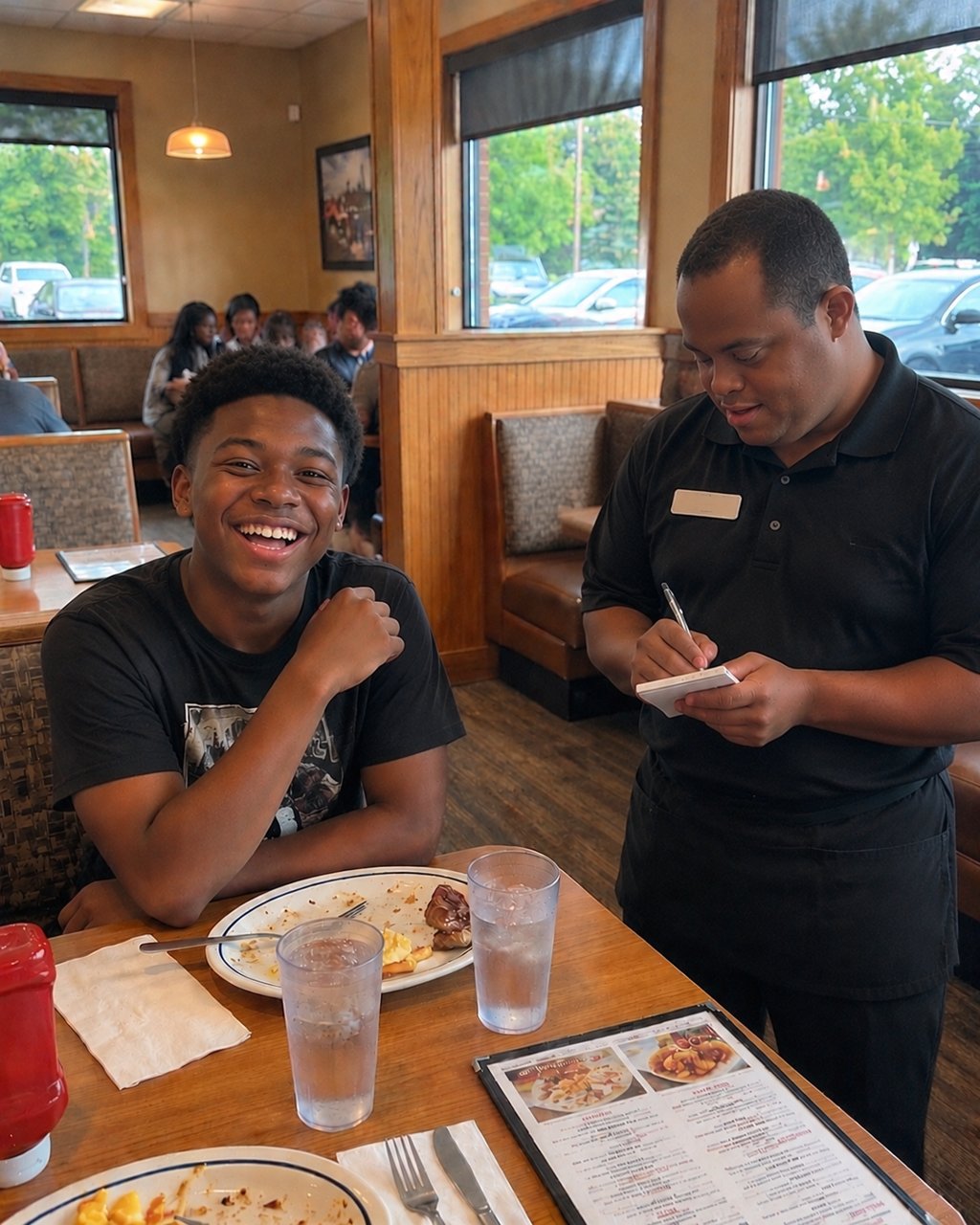 My son laughed at our waiter with Down Syndrome during dinner — I didn't make a scene and drove him home in silence, already knowing exactly how I'd teach him a lesson he'd never forget.