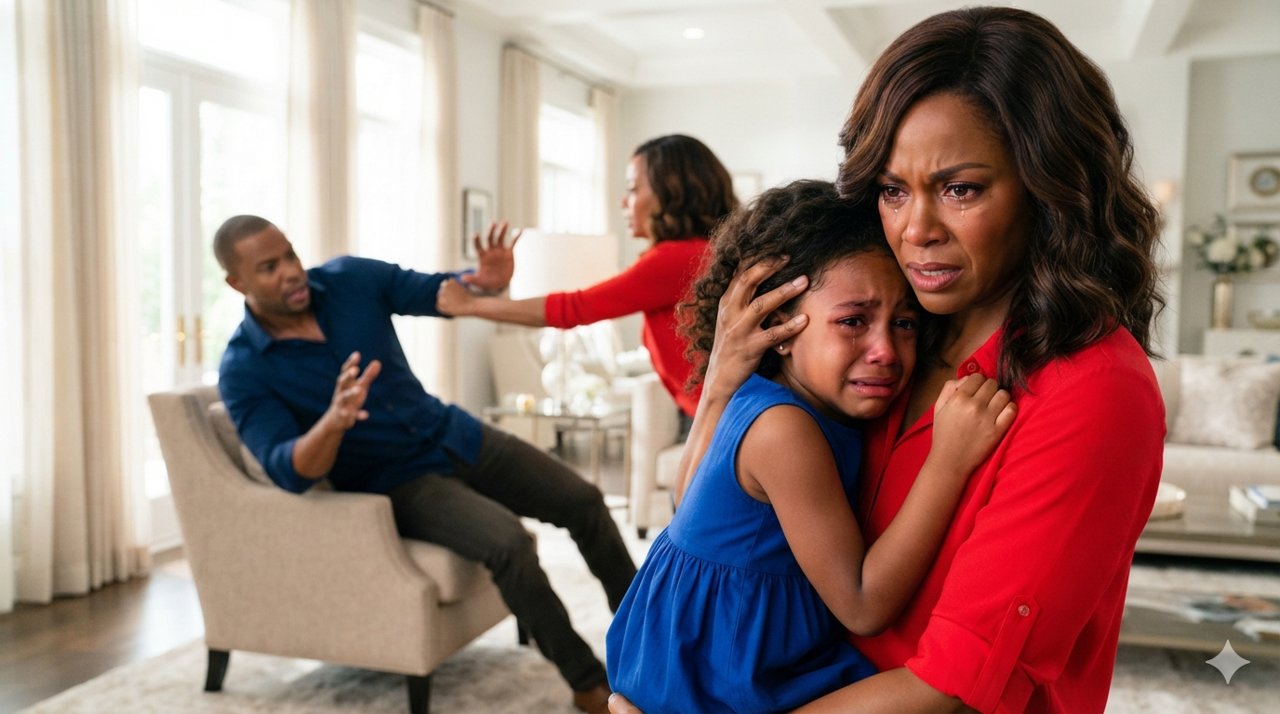 My Husband Sl@pped Our Seven-Year-Old Daughter For Catching Him Kissing His Mistress, Never Realizing I Had Stepped In Behind Him—So I Fought Them Both Off And Threw Them Out Of Our Home.