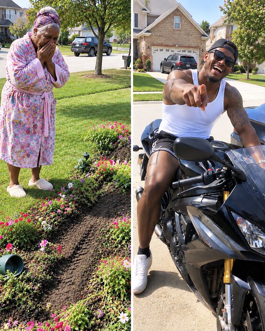 My neighbor tore up my lawn with his motorcycle and acted like it was no big deal — the next morning, a little "surprise" was waiting for him.