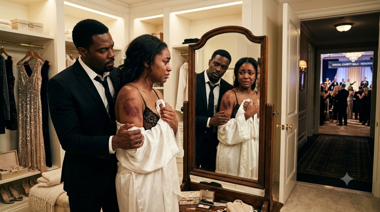 The billionaire I had secretly loved for nearly a year opened the wrong dressing room door and found me half-dressed, covered in bruises I had spent months hiding from everyone.