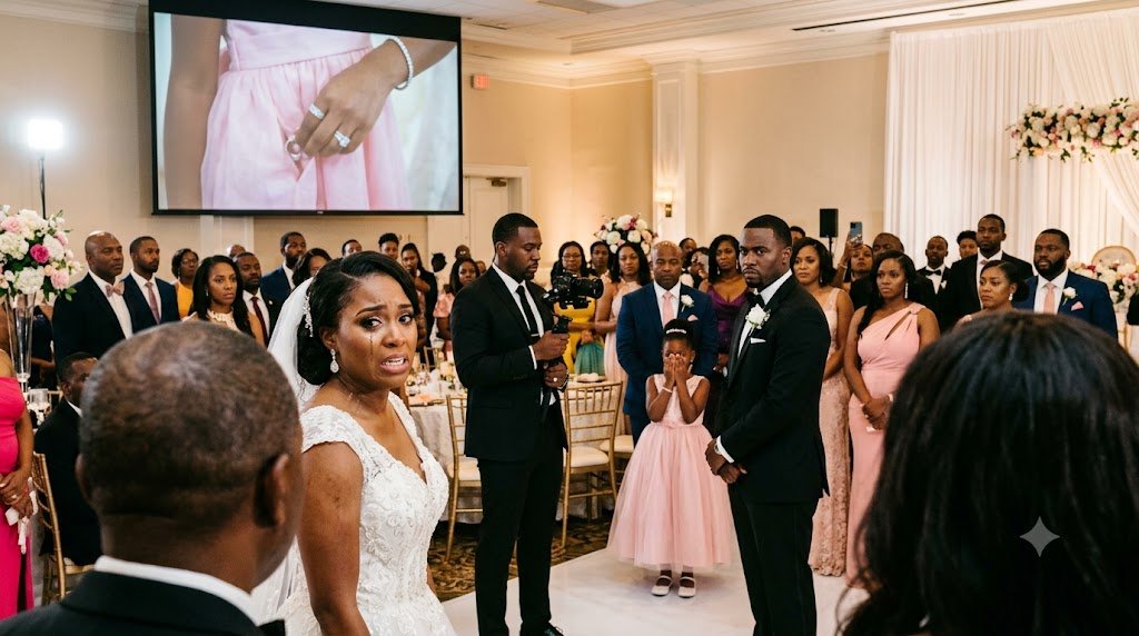 Three hundred wedding guests watched six-year-old Lily pull the missing ring from the folds of her own dress.