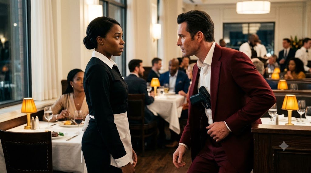 She saw the g*n beneath a stranger's table and quietly warned his target, but seconds later, the mysterious man standing beside her made her realize he had been watching her all along.
