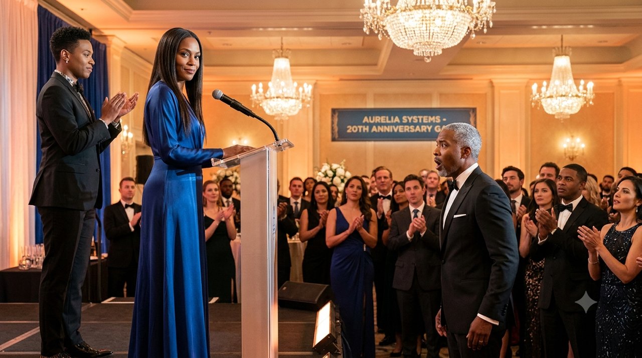 "At his company party, my husband struck my shoulder and whispered, "Go home.