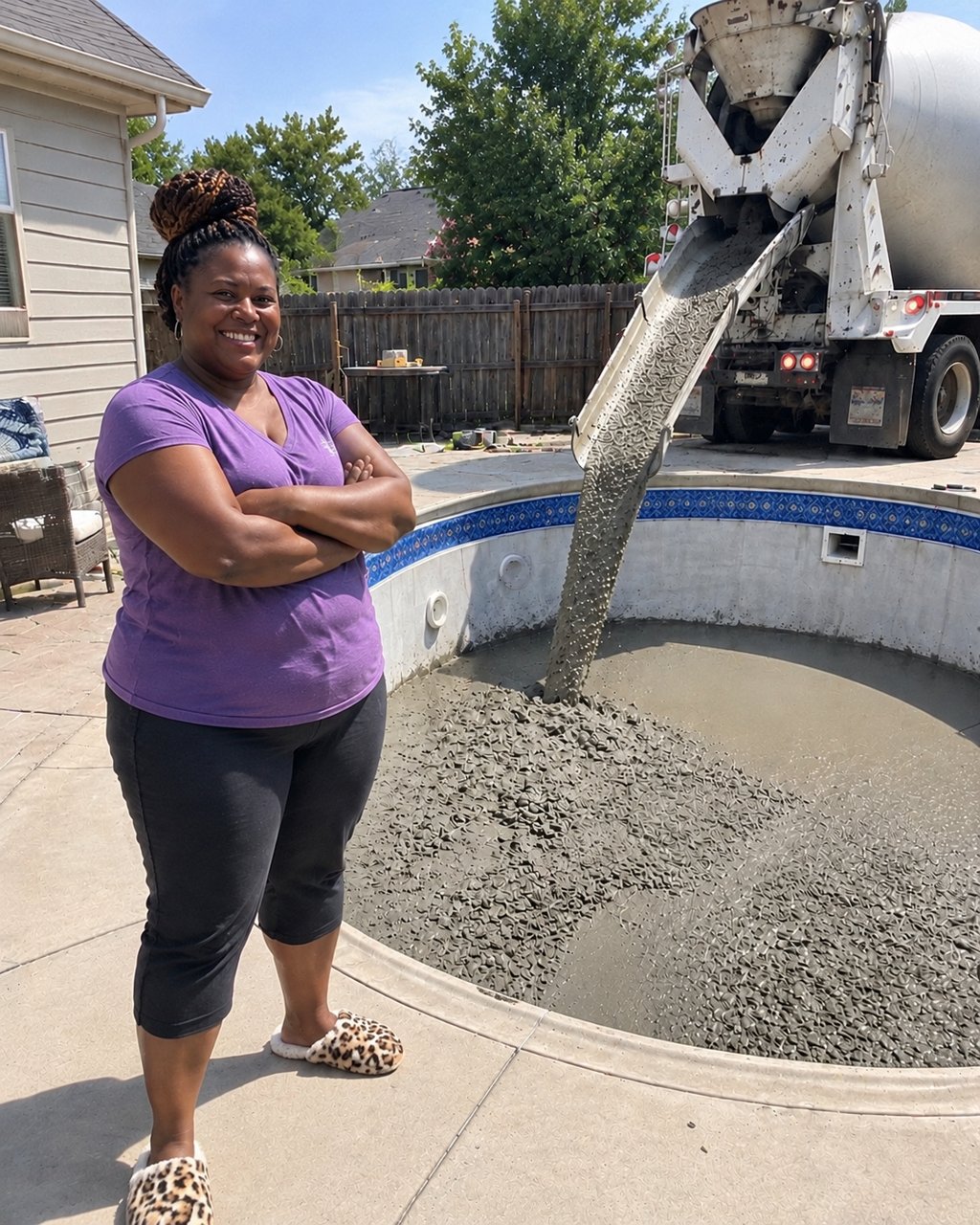 My neighbor filled my pool with concrete because my kids were "too loud while swimming" — so I had to teach her a lesson she'd remember forever.