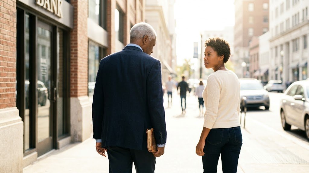 An 81-year-old man asked a complete stranger to pretend to be his granddaughter for five minutes at the bank—but when she discovered who he really was, her entire life changed overnight…