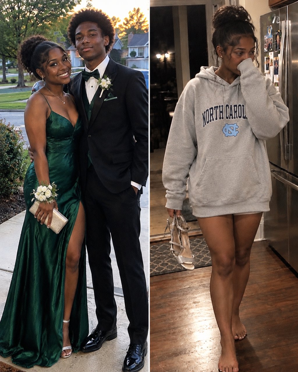 My daughter left for prom in a green dress and came home barefoot in someone else's hoodie — What I read on her screen while she was in the shower made me run straight to my husband.