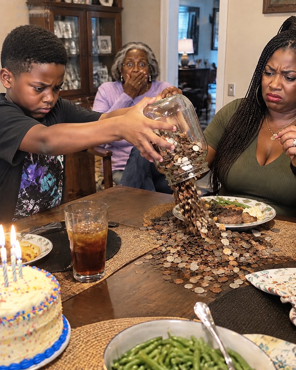 My sister charged our 79-year-old mom $10 even to switch off a light — at mom's birthday, my 10-year-old son made a toast that left my sister bright red in front of everyone.