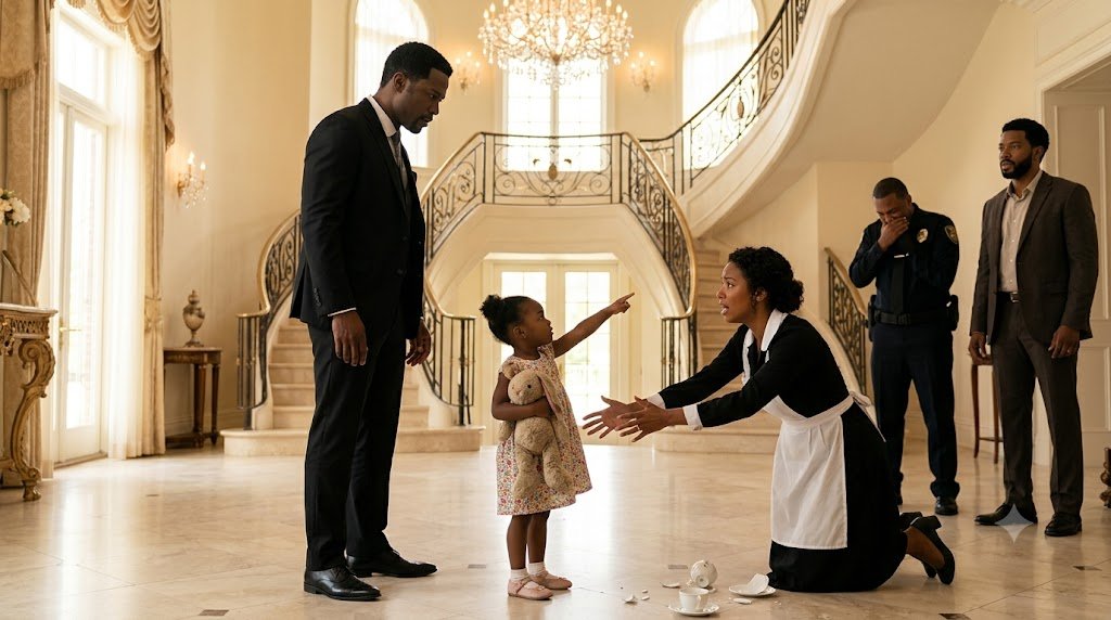 The grand hall of the Conti estate fell silent when three-year-old Lucia Vitale planted her tiny red shoes on the marble floor and stared up at Damiano Conti.