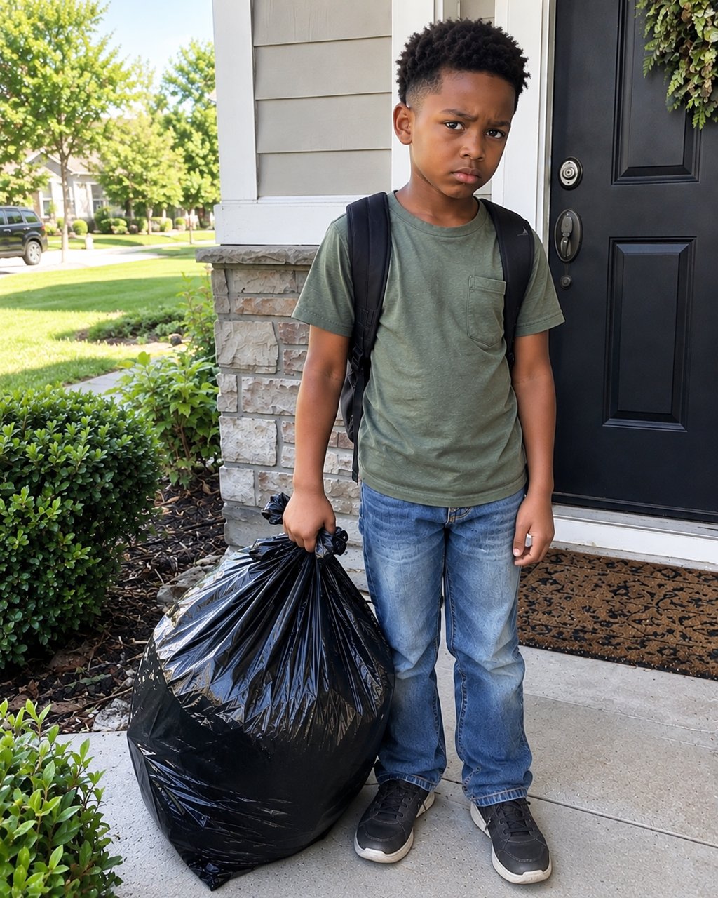 When our newly adopted son arrived, his social worker handed us his entire life in a single black trash bag — but when I emptied it onto his new bed, the specific item hidden at the very bottom made me turn completely pale.