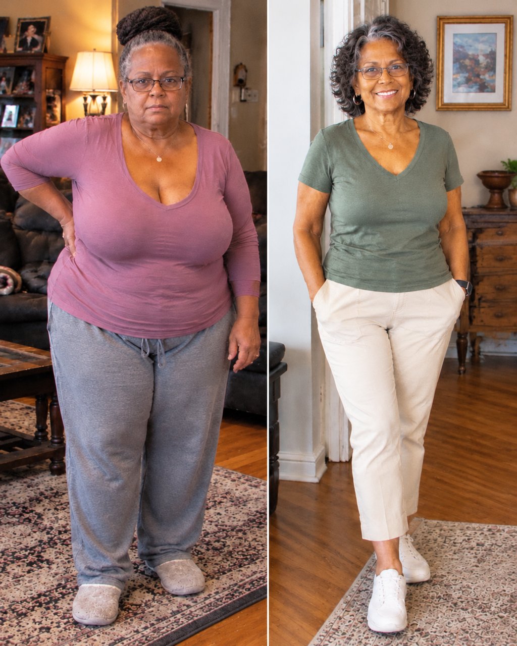 My 70-year-old mom got breast reduction surgery for her 70th birthday — when she came home, dad had removed every mirror from their bedroom.
