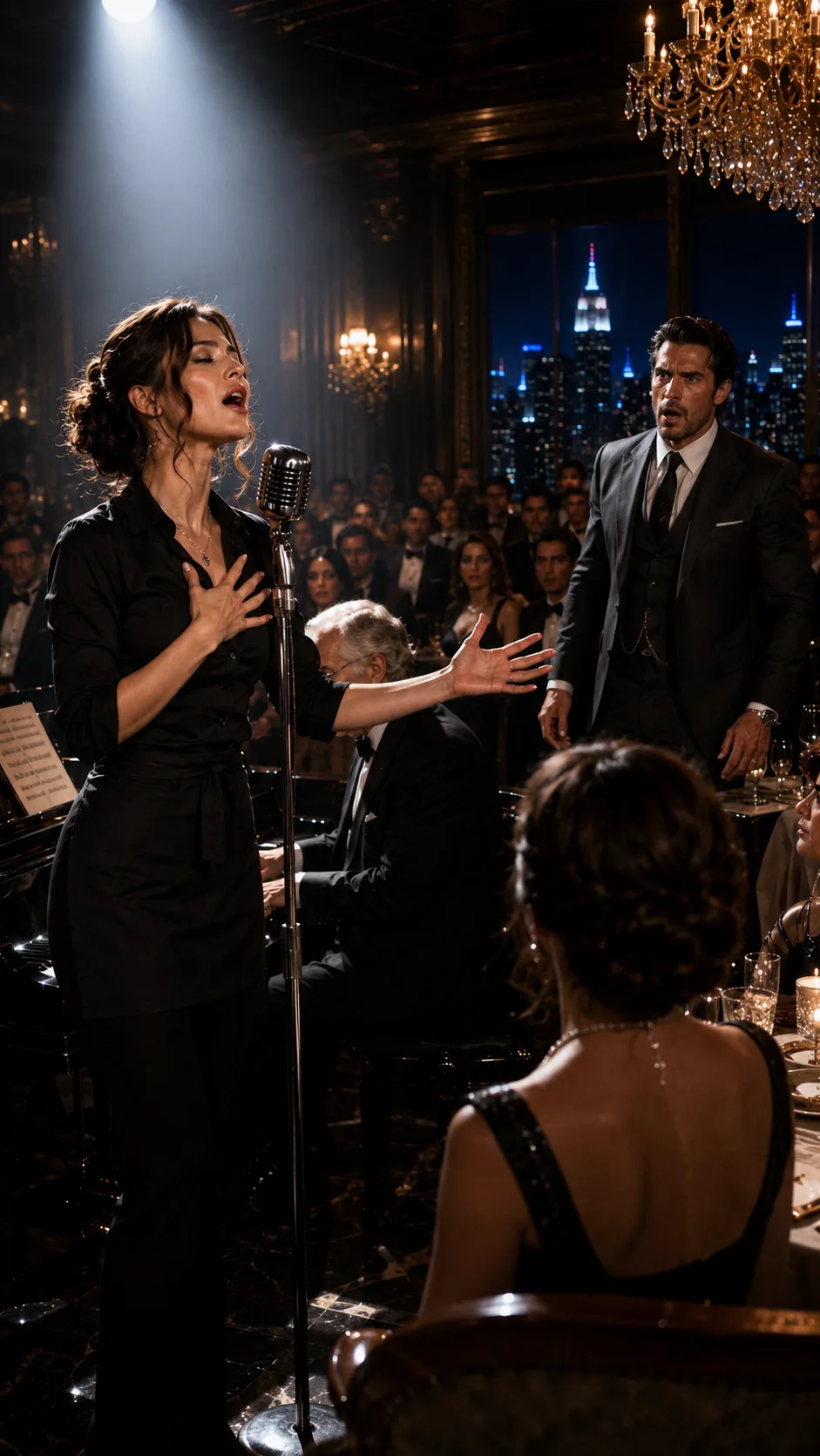 *The Mafia King Mocked the Waitress Into Singing—Then Her Voice Revealed the Man He Thought Was Dead*