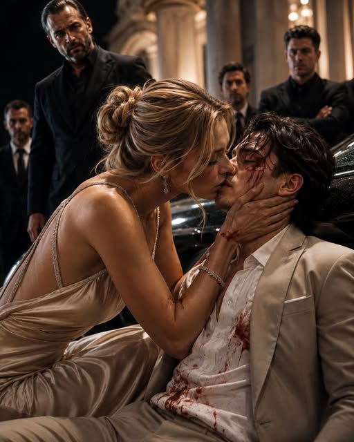*She Kissed a Bleeding Stranger to Save His Life—Three Weeks Later, the Mafia Boss Came for Her Brother’s Debt**