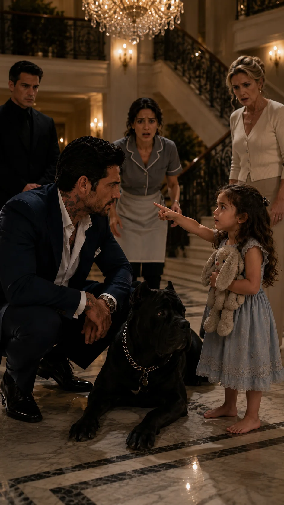 **The Mafia Boss Came Home to an Empty Dog Bed—Then the Maid’s Three-Year-Old Pointed at His Fiancée**