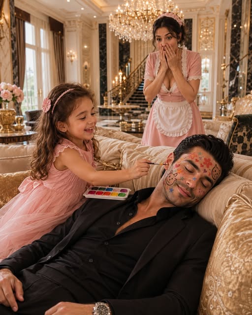 THE MAFIA BOSS WHO PRETENDED TO SLEEP — UNTIL A LITTLE GIRL PAINTED HIS FACE