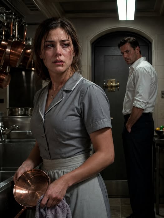 The Maid Was Crying in the Mafia Boss’s Kitchen… Then He Locked the Door and Asked Who Hurt Her**