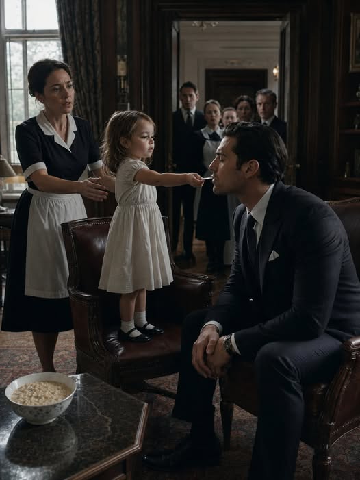 **The Mafia Boss Obeyed a Three-Year-Old’s Spoon—Then His Family Tried to Remove the Maid Who Made Him Feel Human Again**