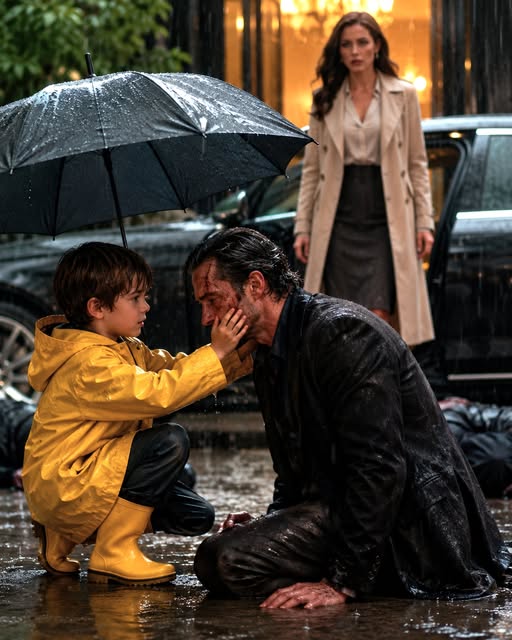 “Don’t Cry, Sir. My Mom Will Save You.” — The Boy in Yellow Boots Found a Bleeding Mafia Boss, and One Hidden Lie Changed Three Lives Forever**