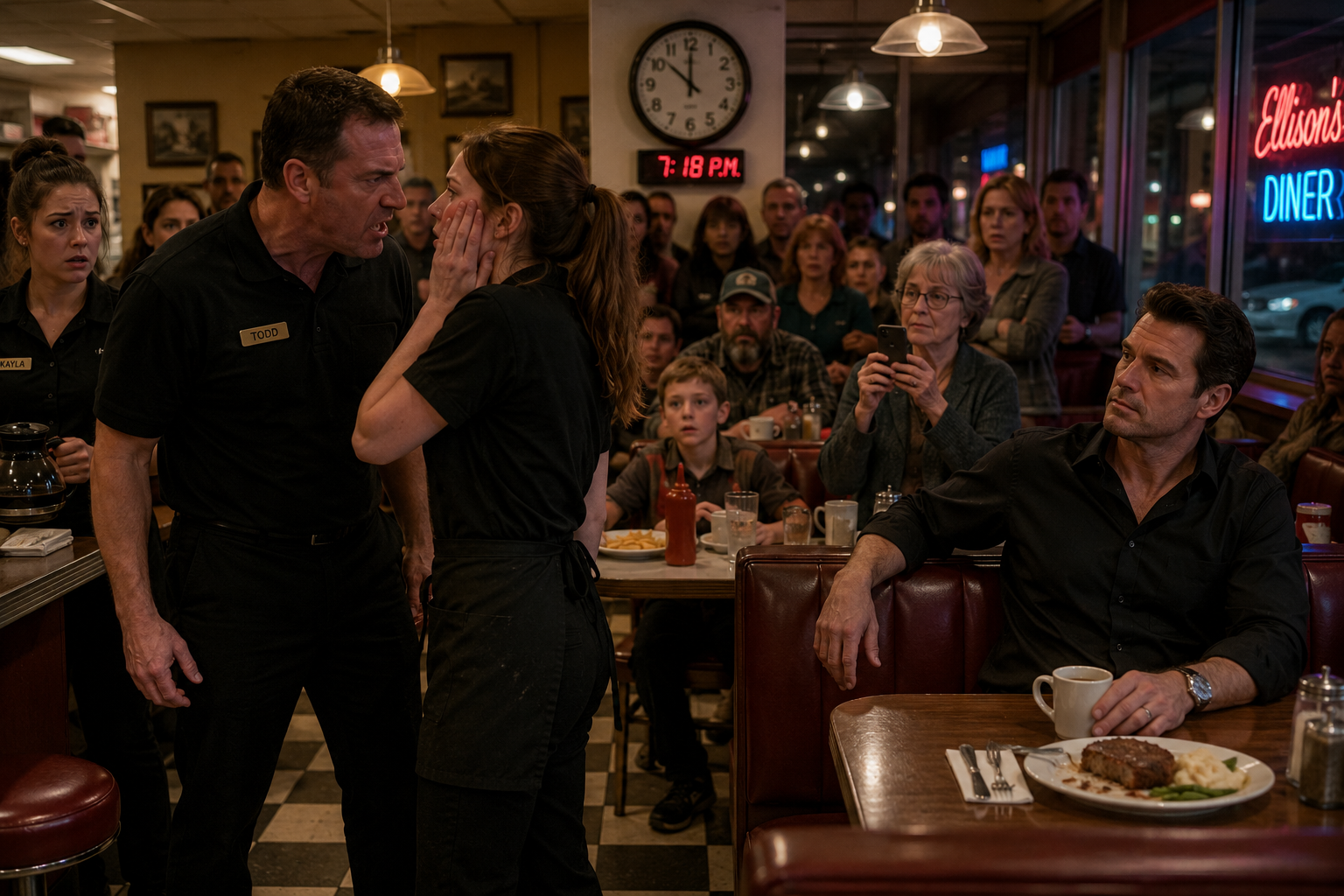 The Waitress Was Slapped in Front of 47 Customers—Then the Quiet Man in Booth Seven Stood Up