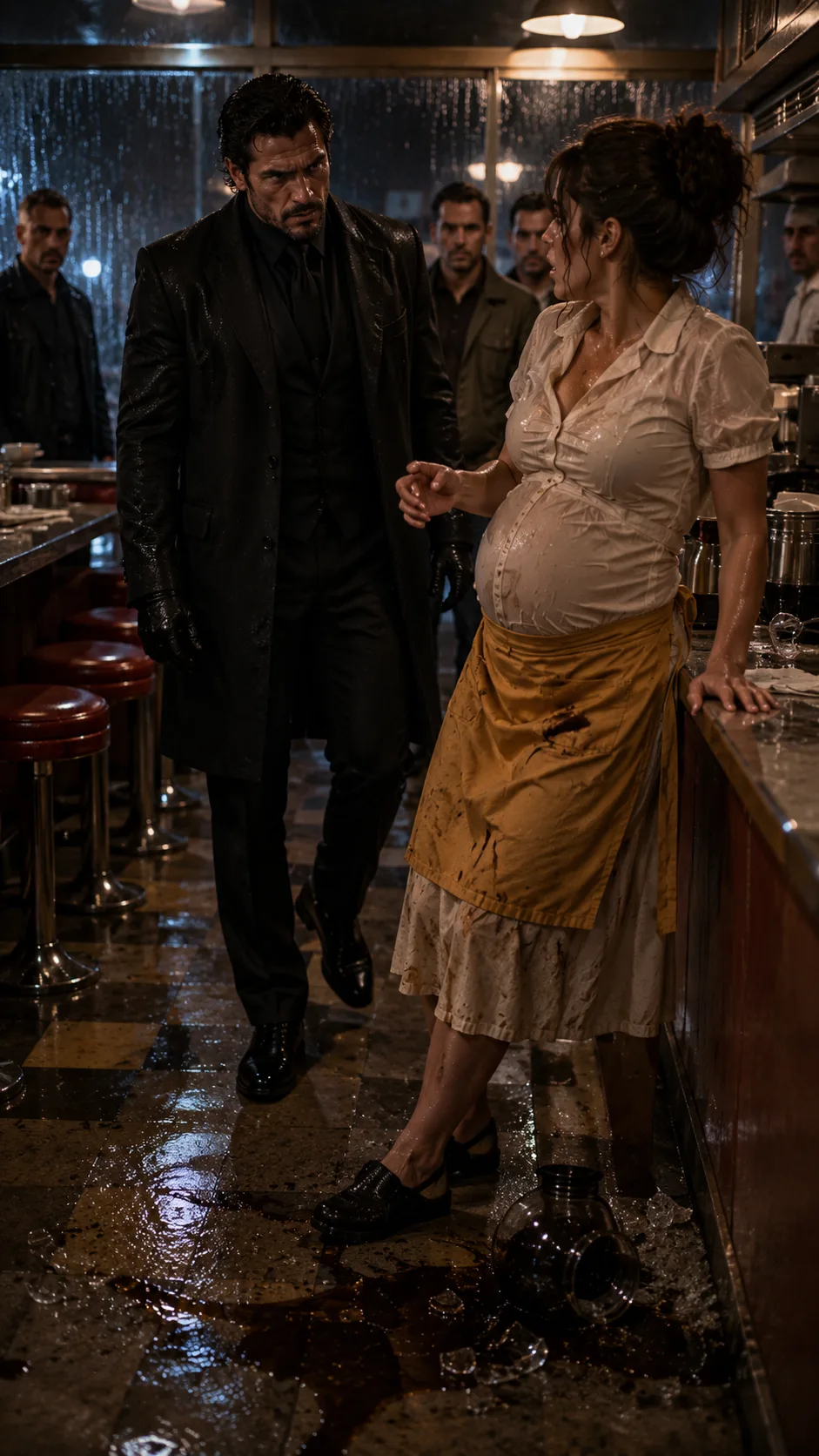**She Hid His Heir for Eight Months—Then the Mafia Boss Walked Into Her Diner at 2 A.M.**