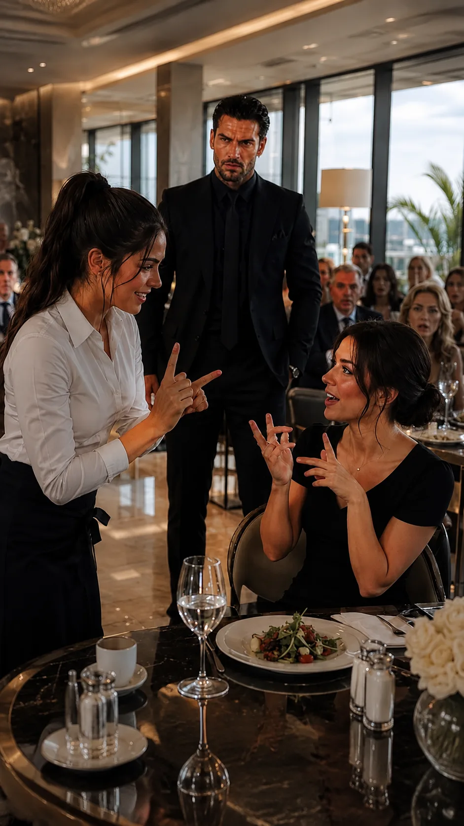 :**The Mafia Boss Thought His Deaf Sister Needed Protection — Until a Waitress Taught Him How to Listen**