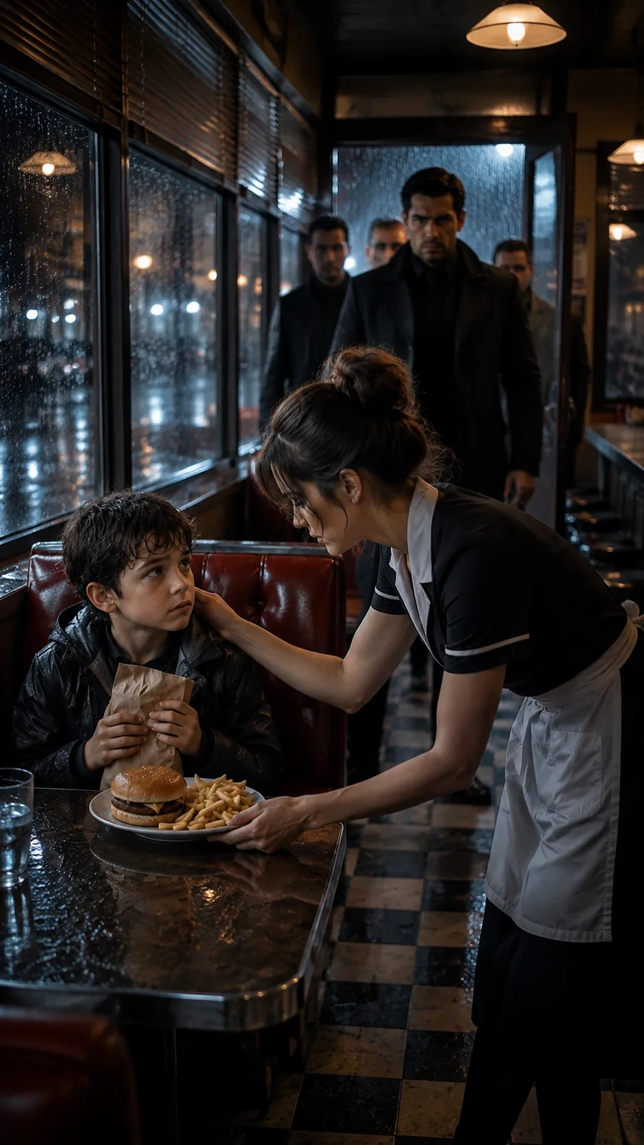 **The Mafia King’s Son Walked Into My Diner During the Storm — And Changed My Life Forever**