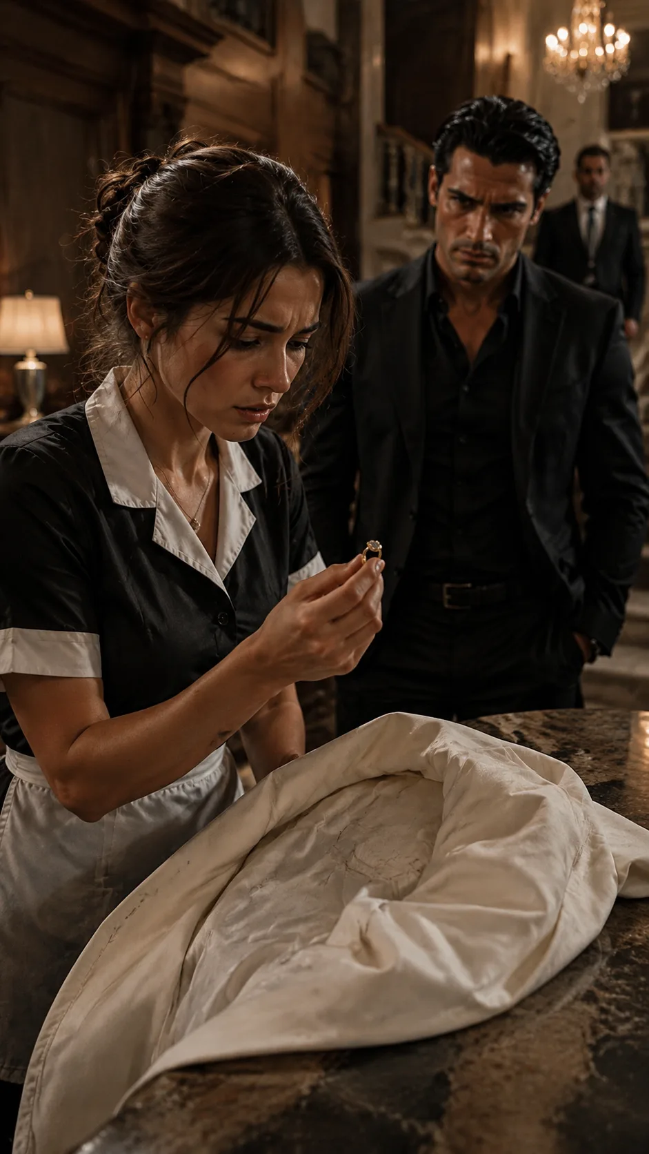 **The Maid Found a Diamond Hidden in a Stranger’s Coat — Returning It Exposed the Castellano Family’s Darkest Secret**