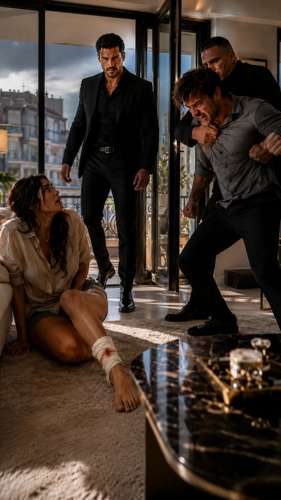 :**She Texted “He Broke My Leg” to the Wrong Number — Minutes Later, The Mafia Boss Came to Her Door**