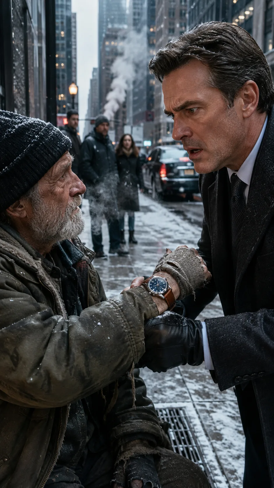 **Billionaire Ignored a Homeless Veteran Every Morning—Until He Saw the Watch His Father Was Supposed to Be Buried Wearing Twenty-Two Years Ago**