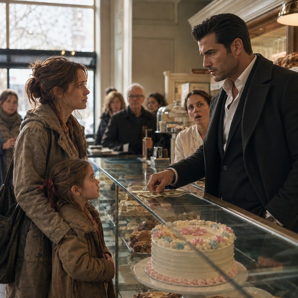 She Couldn’t Afford Her Daughter’s Birthday Cake—Then the Tattooed Mafia Boss Put $500 on the Counter and Whispered, “Your Husband Never Owed Us a Cent.”