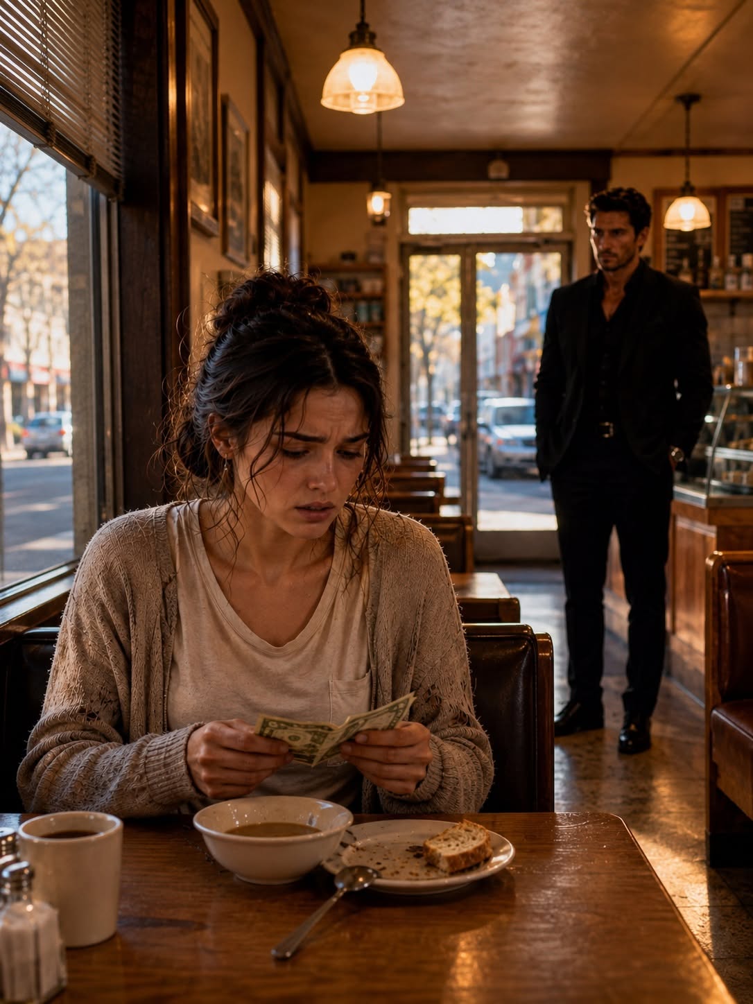 She Was Thirty-Five Cents Short of Lunch—Then Her Pay Stubs Showed Vincent Moretti Who Was Really Stealing From His Empire