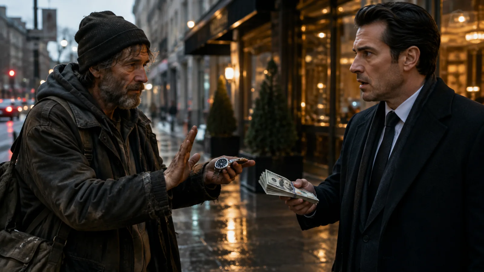 The Homeless Man Refused the Mafia Boss’s Money—Then Mentioned His Father