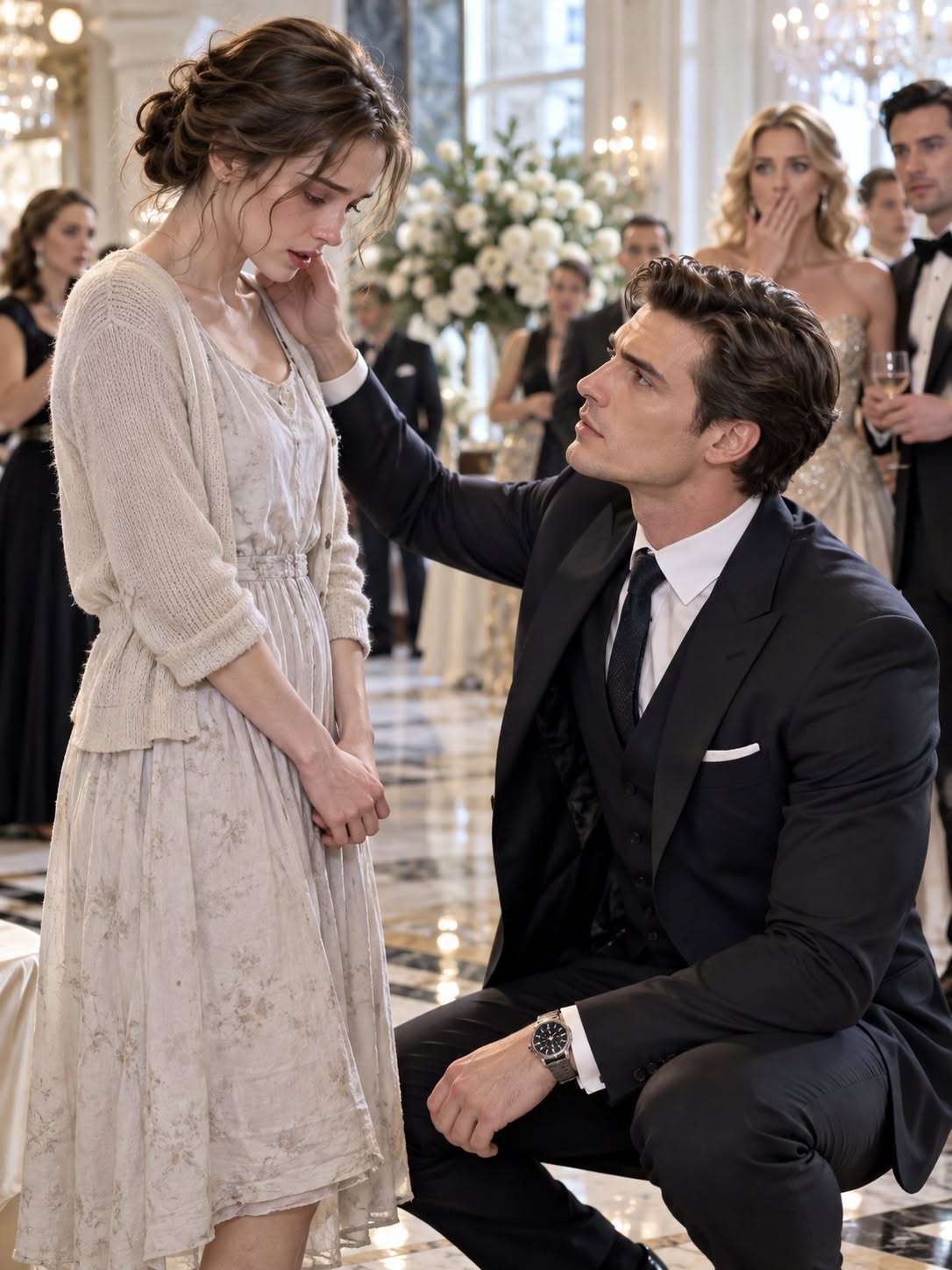 **“I’m Sorry… It’s the Only Dress I Have,” She Whispered—Then Nathan Hawthorne Crossed the Room**
