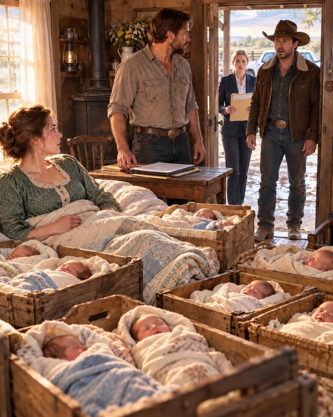 HE CAST ME OUT FOR BEING CHILDLESS—NINE MONTHS LATER, HE FOUND TEN NEWBORNS BESIDE MY BED