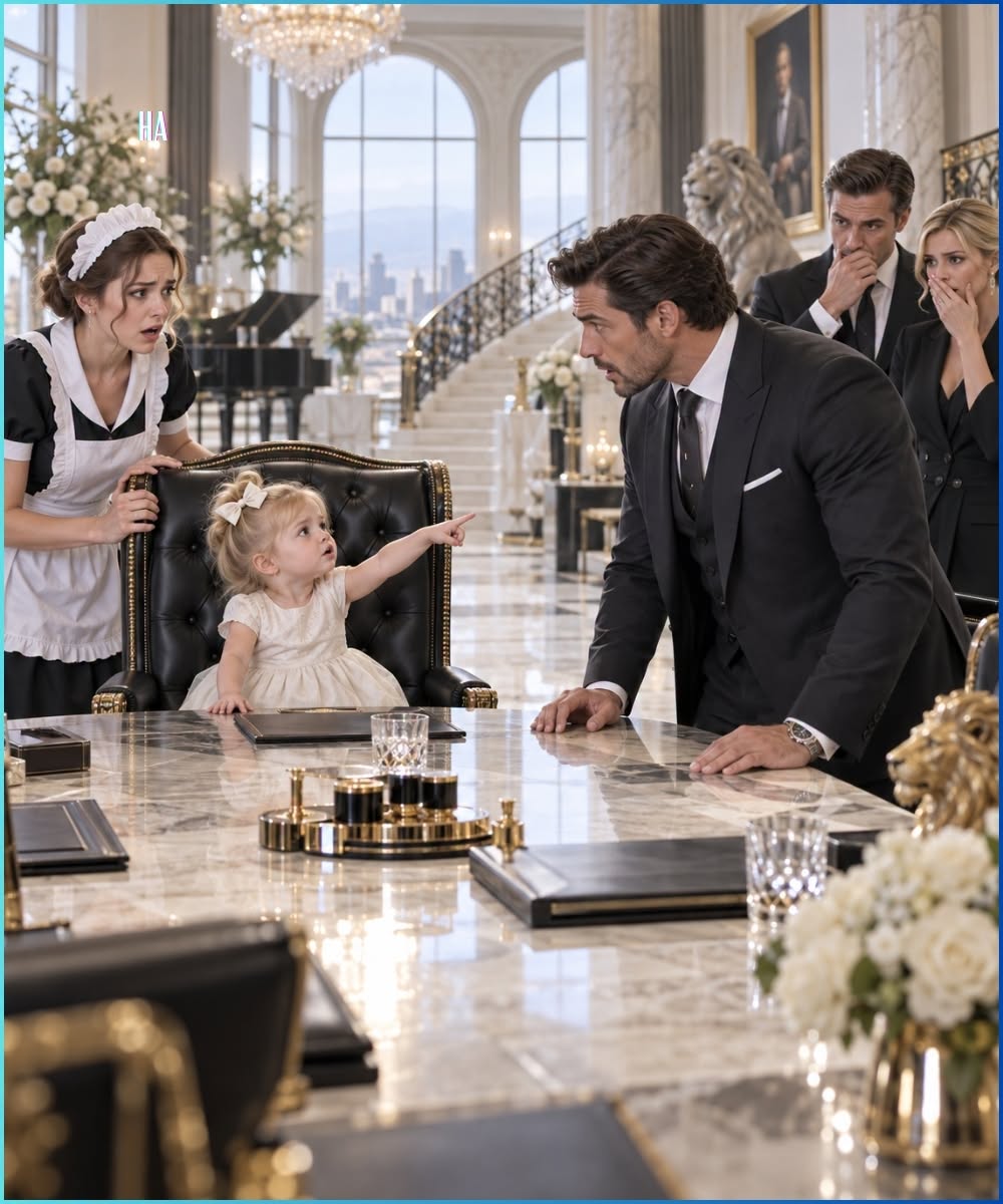 When the Maid’s Little Girl Took the Mafia Boss’s Chair, Her First Order Exposed the Two People He Trusted Most