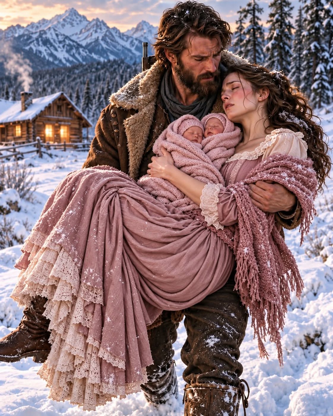 They Left Her and Her Twin Girls to Freeze—Then the Mountain Man Carried Them Home