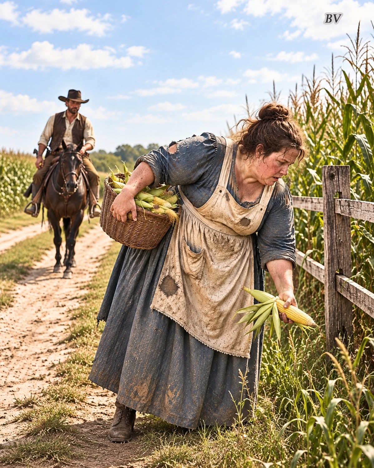 HE CAUGHT HER STEALING THREE EARS OF CORN—BUT WHAT THE RICH RANCHER DID NEXT CHANGED AN ENTIRE TOWN