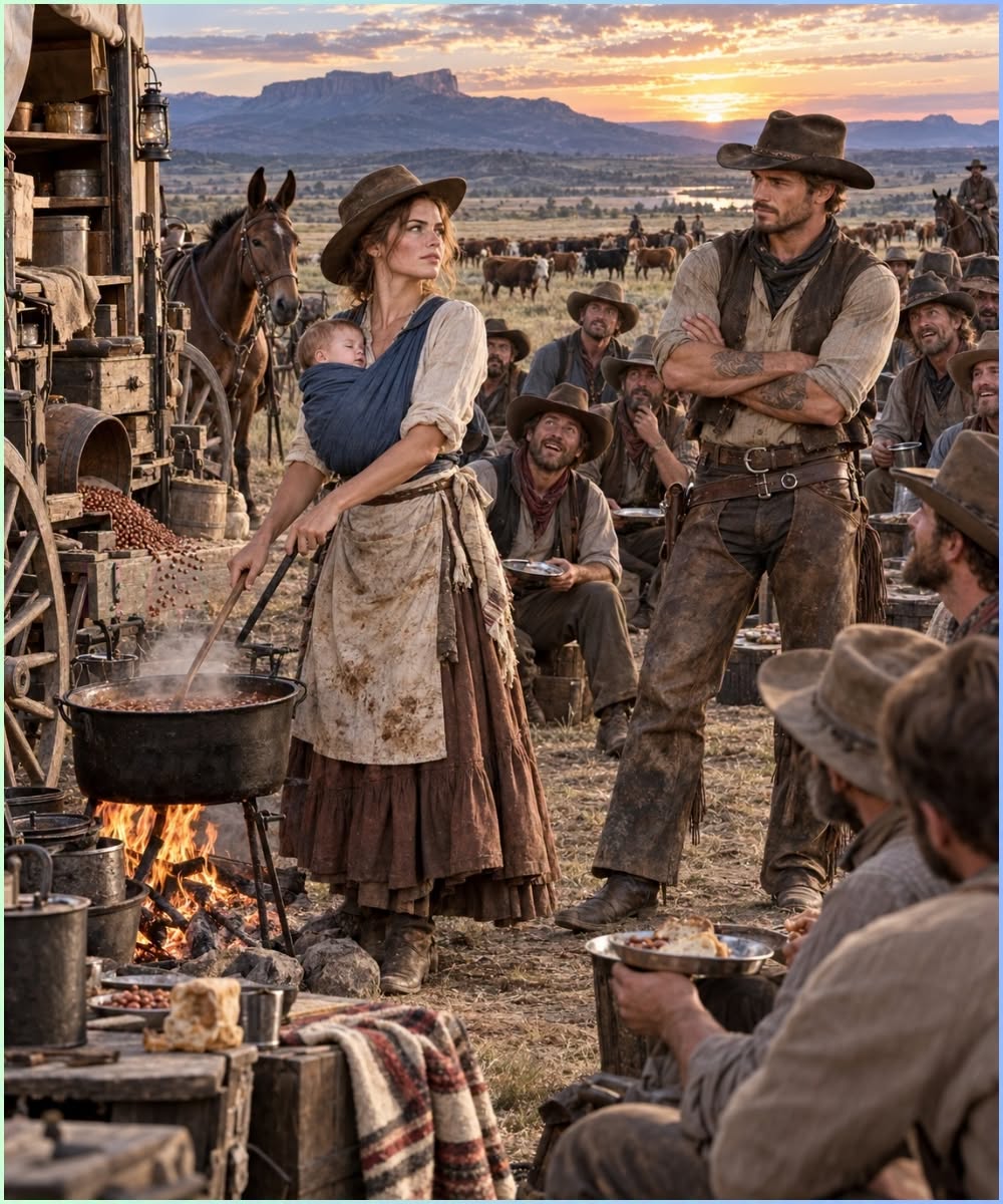 The Widow They Wanted Gone Took the Chuck Wagon—And Made Twelve Hard Men Beg Her to Stay