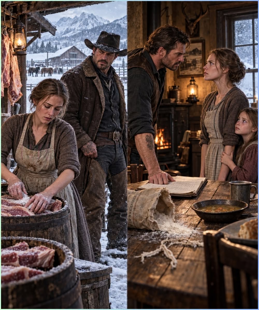 He Hired Her to Salt Pork for One Winter, but the Missing Flour Proved His Ranch Had Been Starving Long Before She Arrived