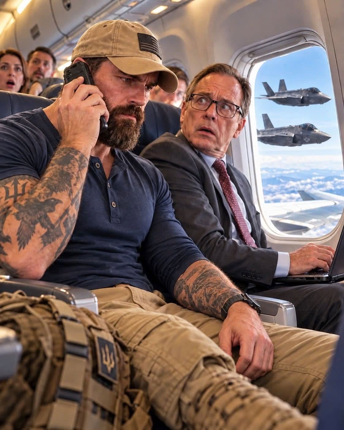THE FIGHTER JETS CALLED HIS NAME AT 35,000 FEET