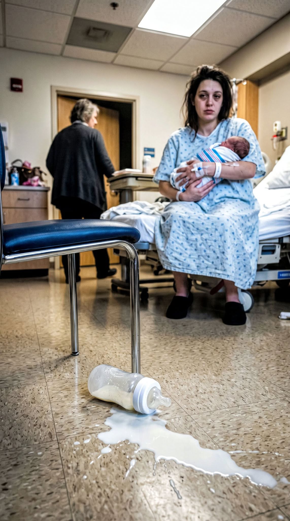 THE BOTTLE SHE THREW ACROSS THE HOSPITAL FLOOR
